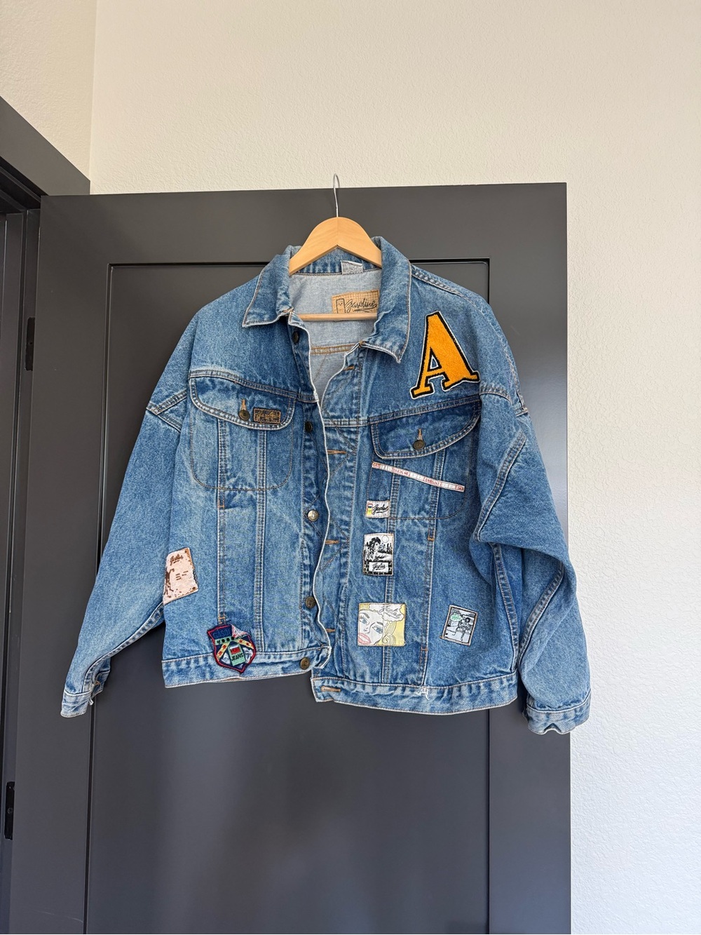 Vintage 1980s/1990s Gasoline Denim Jacket with Patch Details